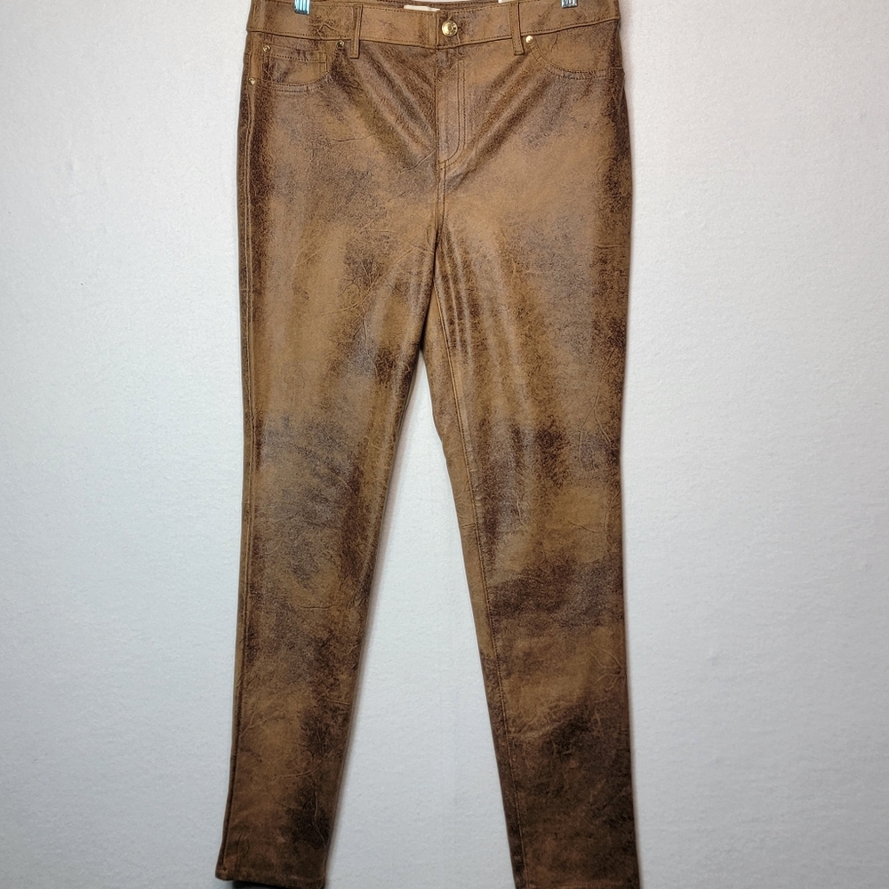 Chico's The Ultimate‎ Faux Suede Brown Textured Pants